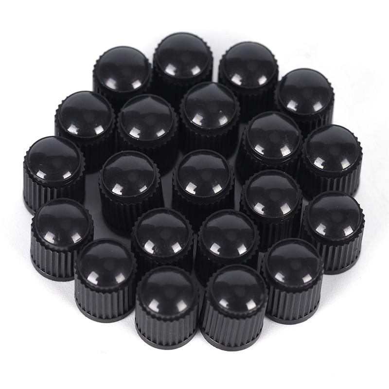 100Pcs Black Plastic Auto Car Bike Motorcycle Truck Wheel Tire Valve Stem Cap