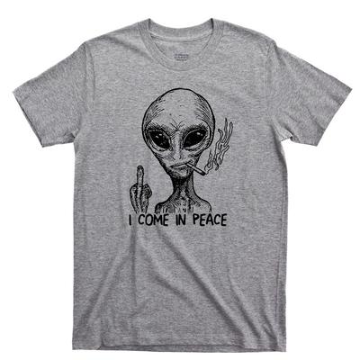 Alien I Come In Peace  Extraterrestri<wbr/>al UFO Area 51 Roswell Spaceship Tee Unisex T-Shirt
