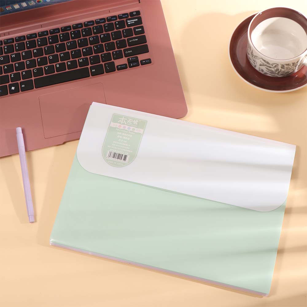 5 Layers Portable Documents Bag Large Capacity Plastic File Organizer Book