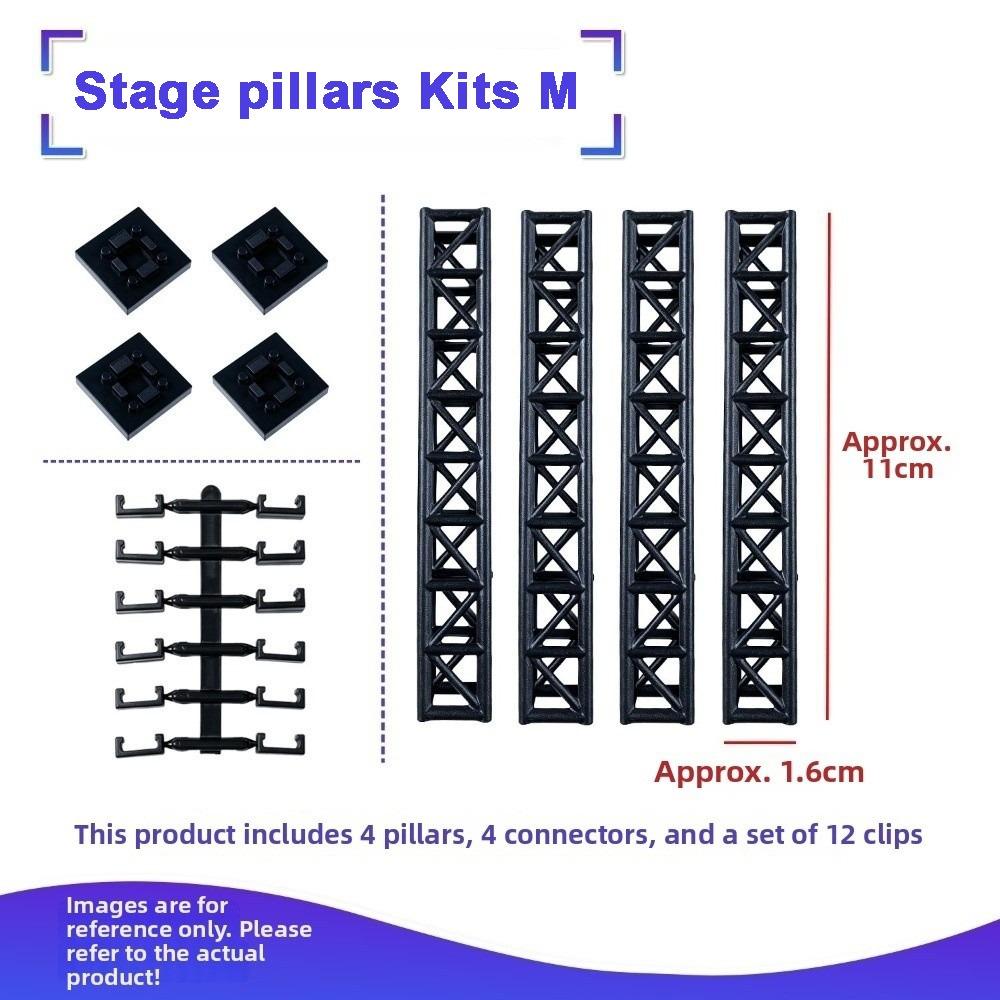 Black Framework Building Block Stage Colorful Spotlight Mini Stage Truss Miniature Stage Display