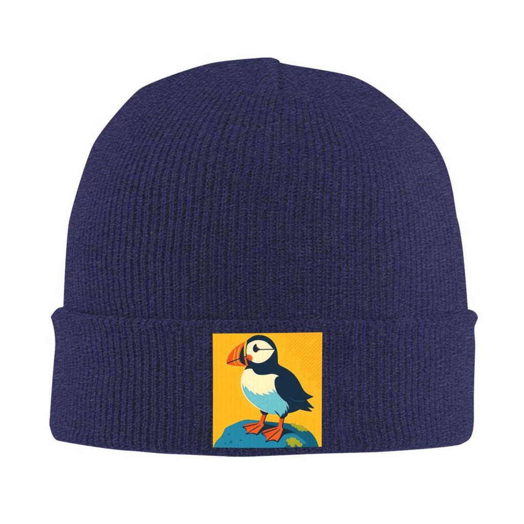 Cappello Caldo a Maglia Puffin Bird Hip Hop Berretto Autunno Inverno Cappelli Beanie da Esterno per Unisex Adulto Unisex