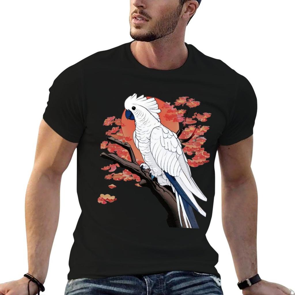 white cockatoo T-Shirt Plus Size Solid Color T-Shirt