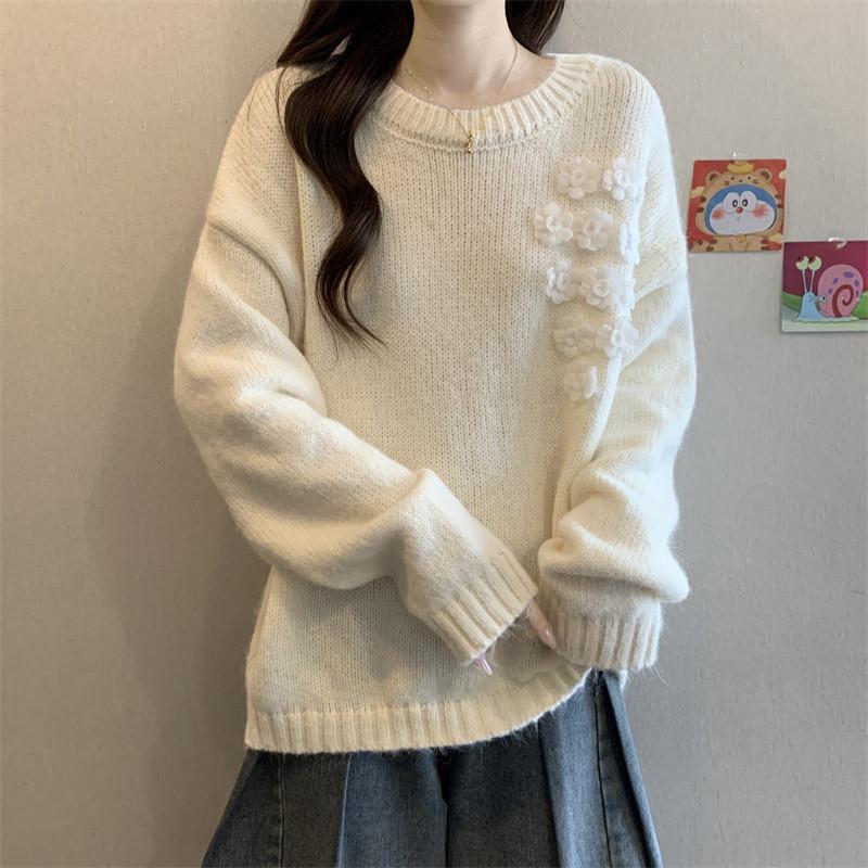 Sweater for Women Autumn Winter Thickened Warm Knitted Stretchy Long Sleeve Tops