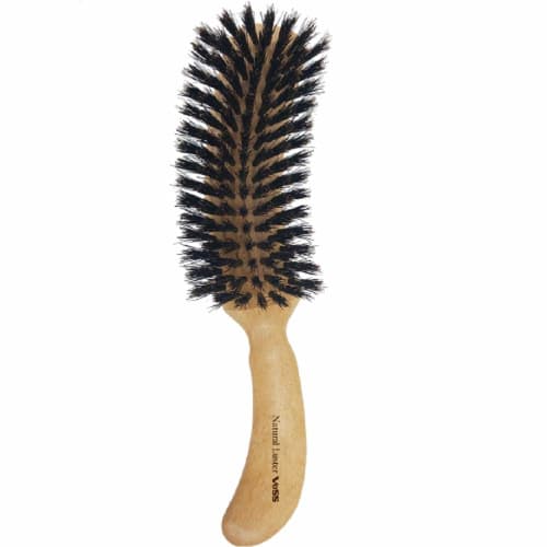 Beth Natural Luster 100% Natural Pig Bristle Hair Brush S Type Brushing Brush Nl-1400 S Type Brushing Brush Brown 1 Piece