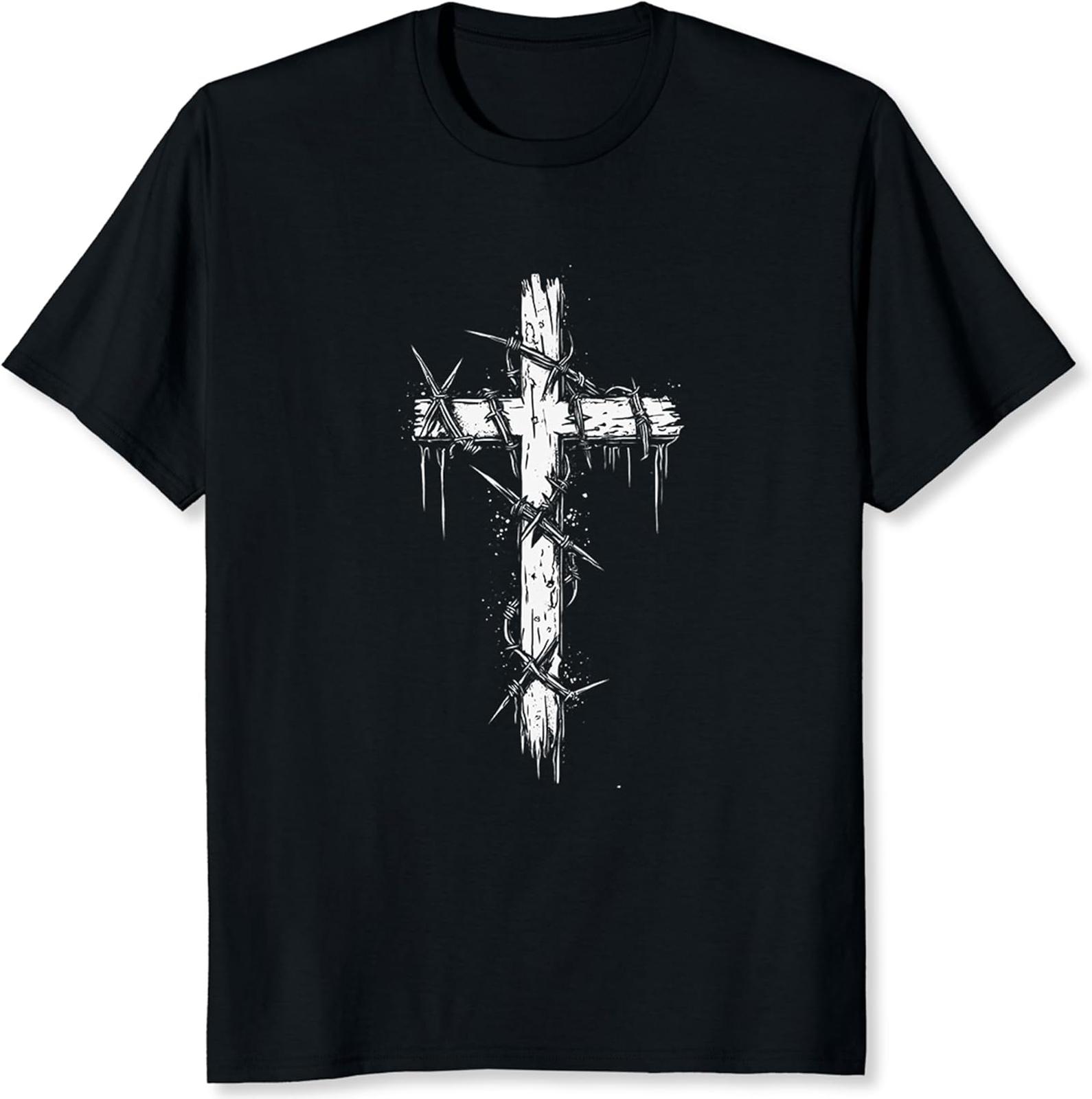 NEW LIMITED Jesus Cross Shirt for Men Christian T-Shirt S