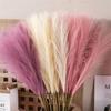 10Pcs Artificial Flowers Fluffy Pampas Grass Decor Fake Plant Reed Flower for Wedding Boho Bouquet Office Hotel Vase Decoration