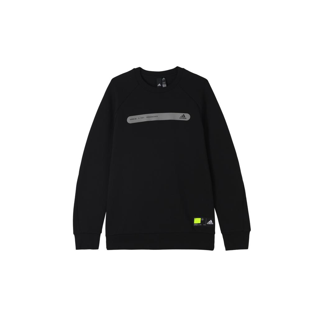 adidas Th Swt Dk Ref Logo Printing Sports Pullover Round Neck Black Men's GP0995