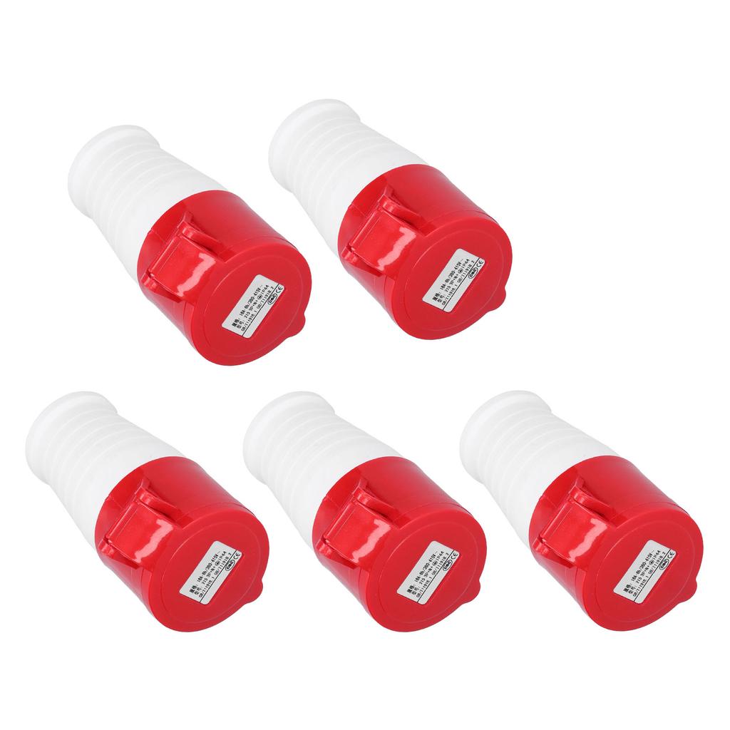 5 Pcs Power Industrial Connector Waterproof Industrial Quick Connector for Industry Agriculture 380V‑415V