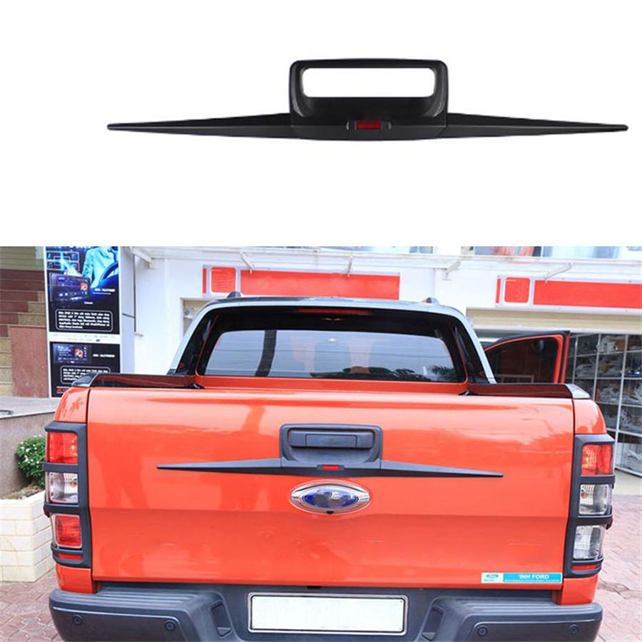 Rear Door/Tail Moldings Kit In Matte Black ABS Plastic for Ford Ranger 2012-2019