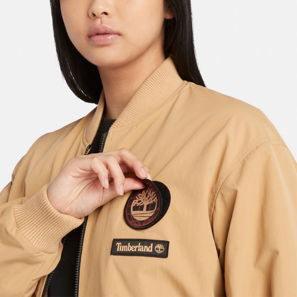 Timberland Logo Baseballkragen Wasserdicht Warm Baumwolljacke Unisex Jacke Hellweizen A5PWJ-EH3