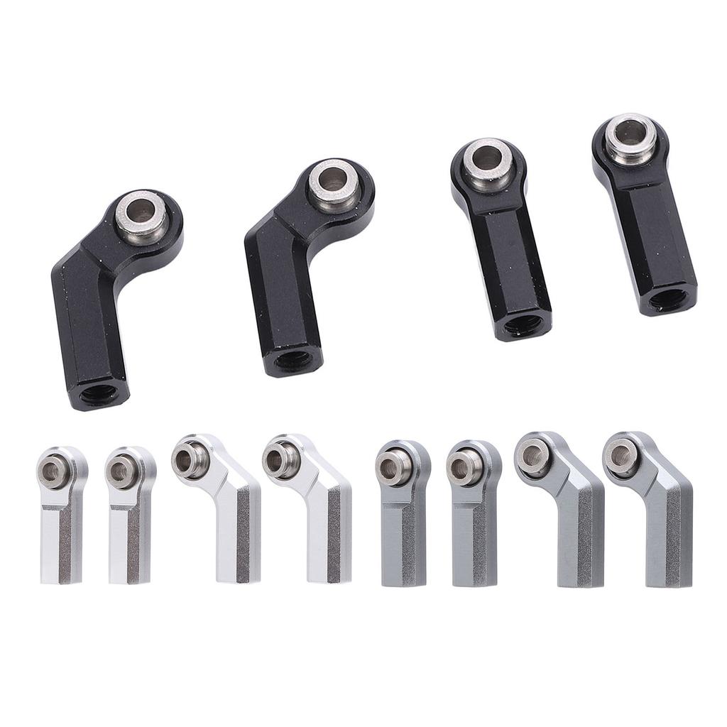4Pcs RC Car Ball Joint for 1/10 Model Car M4 Metal CW Positive Thread 7.0 Tool 2 Curved 2 Straight