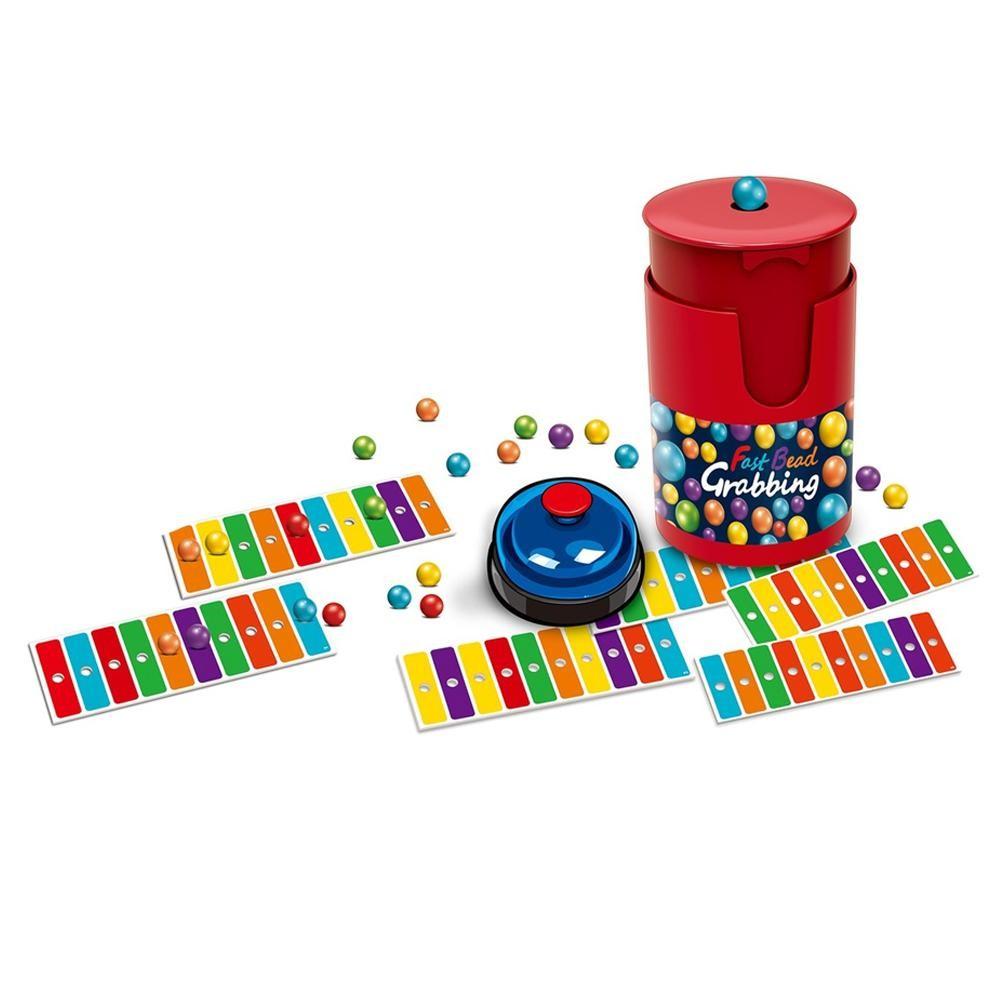 Match Color Line Bingo Board Games For Adult Kids Reaction Training Toys Fun Fast Bead Grabbing Two-player Game with Bells