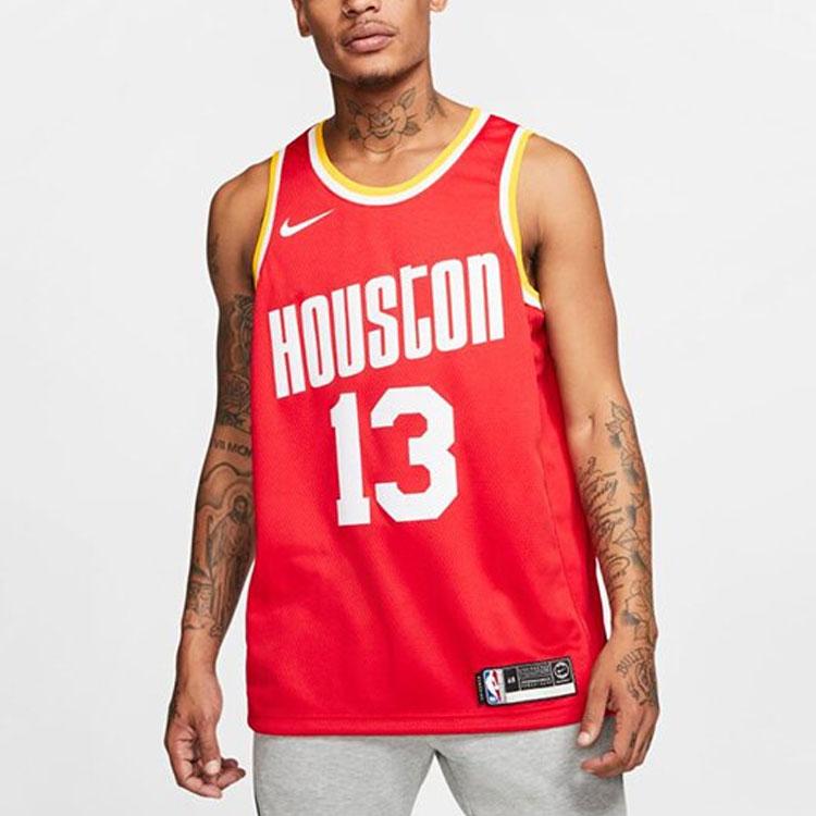 Nike NBA Colorblock Straight-Leg Fit Retro Sleeveless Basketball Jersey Men Jersey Red BQ8112-659