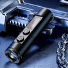 Aluminum Alloy Multi-functional Flashlight Keychain with Clip & Tail Magnet UV Violet Light Work Torch USB Rechargeable