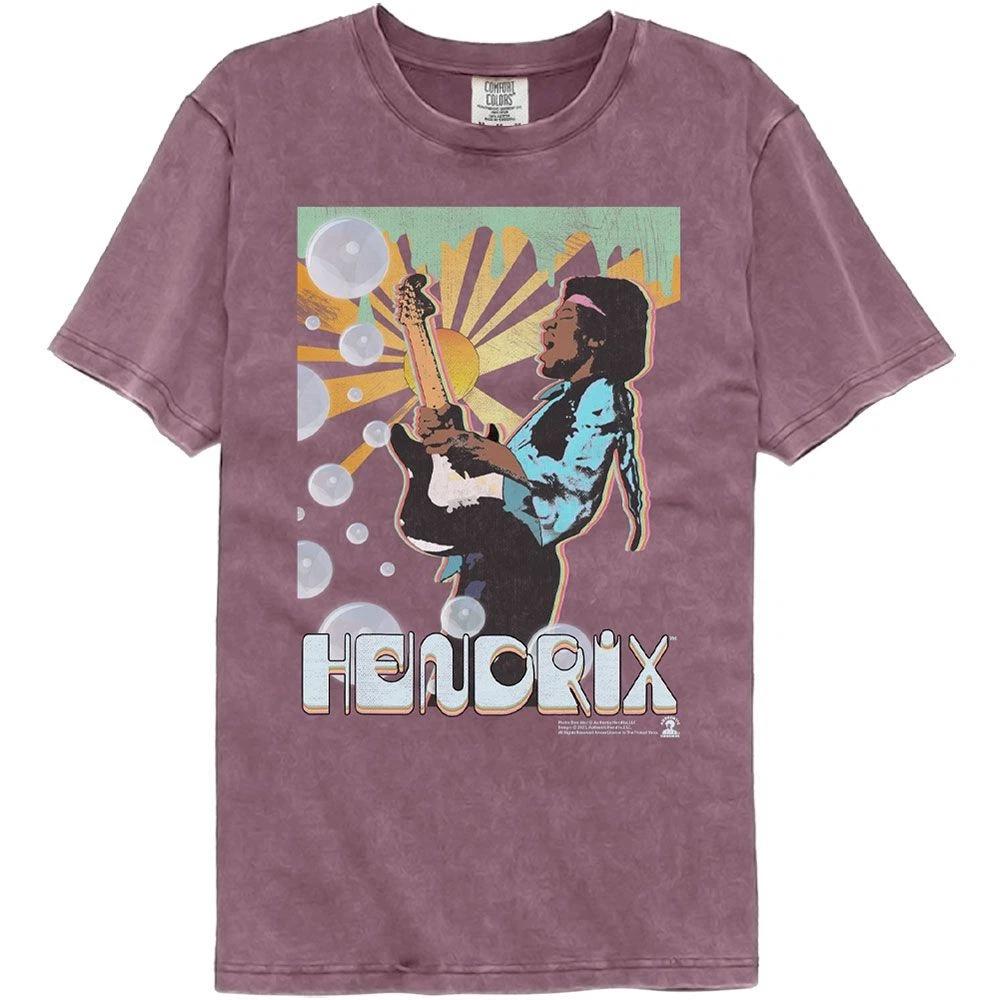 Jimi Hendrix Bubbles Officially Licensed Short Sleeve Comfort Color T-Shir 130