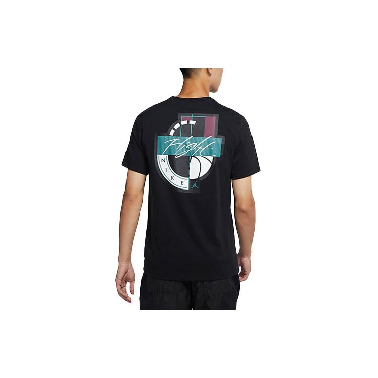 Jordan T Shirts Men's Black Crew Neck Moderate Straight Fit DH3613-010