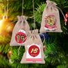 Christmas Advent Calendar Bag Merry Xmas Eve Stocking Home Door Table Fireplace Mantle Decoration Kid Boy Girl Gift Present