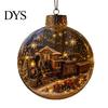 Window Wall Fireplace Decor Glowing Christmas Story Ornament, Mini Holiday Scene in Ball, Light Up Office Party Ornaments Clear Plastic Ball Xmas Tree