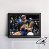 Rámovaný plakát s podpisem Stephena Curryho