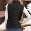 Women's Fashionable Solid Color Stand Up Collar Sleeveless Zipper Pocket Jacket Vest Jacket