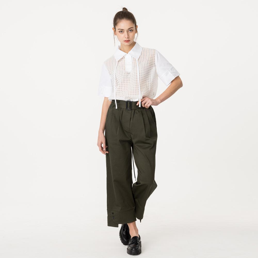WUNDER GEIST String Wide Pants Khaki
