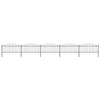 VidaXL Garden Fence with Spear Top Steel (0,5-0,75)x8,5 M Black
