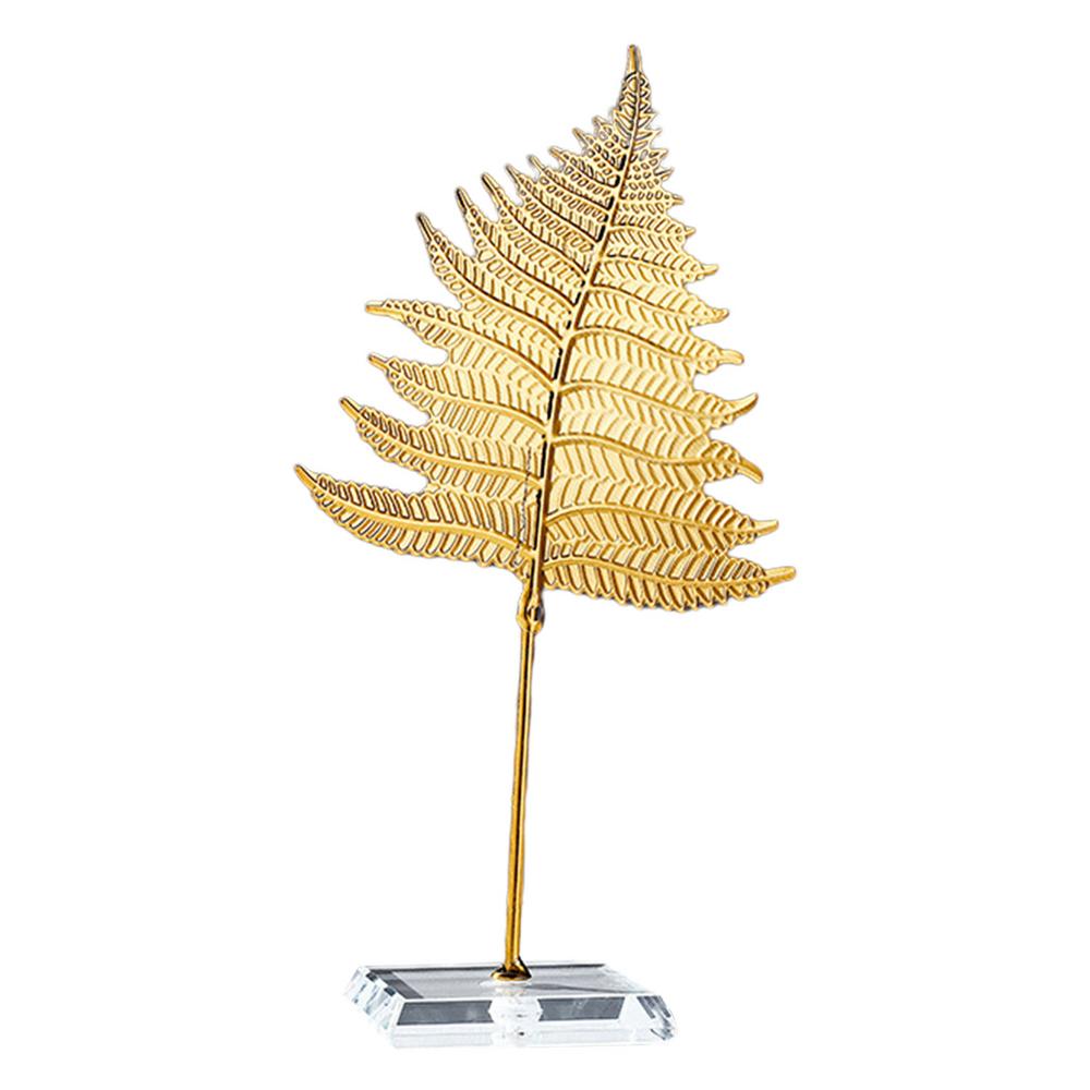 Metal Leaf Decor 21cm/8.26inches Iron Leaf Statue With Base Household Table Decoration Aesthetic Home Table Centerpieces For