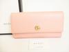 Authentic Marmont G Pink Leather Bifold Flap Long Wallet Purse #9024  Refurbished
