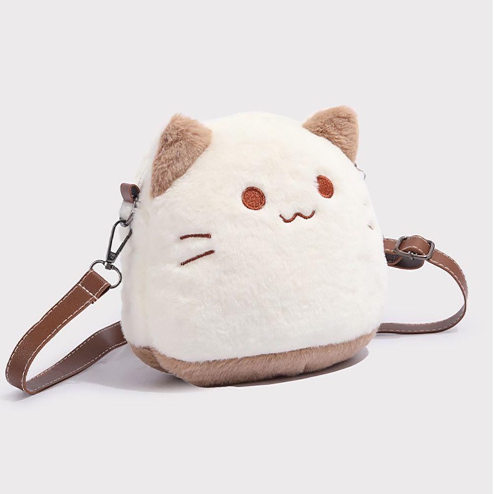 New High Appearance Level Furry Cat Bag 2025 Plush Doll Crossbody Bag Cute Fashion Shoulder Bag for Woman