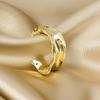 Korean Minimalist Asymmetric Women's Ring: Irregular Metal Concave-Convex Wide Band
