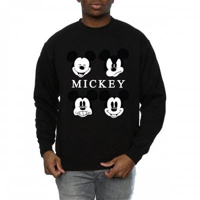 Mens Four Heads Mickey Mouse Cotton Sweatshirt