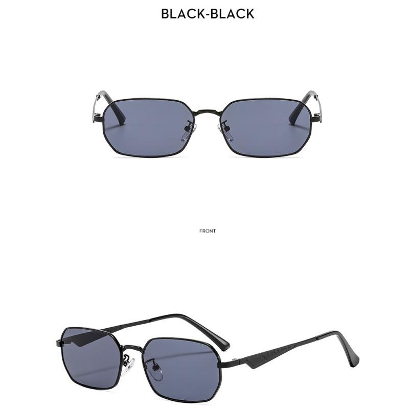Women's sunglasses, fashionable metal square sunglasses, men's and women's driving sunglasses.