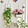 Hanging Garden Fence Flower Pot Picket Fence Design Wall Mounted Flower Container  Wall Decor