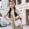 New spring popular printed small square bag simple portable shoulder bag