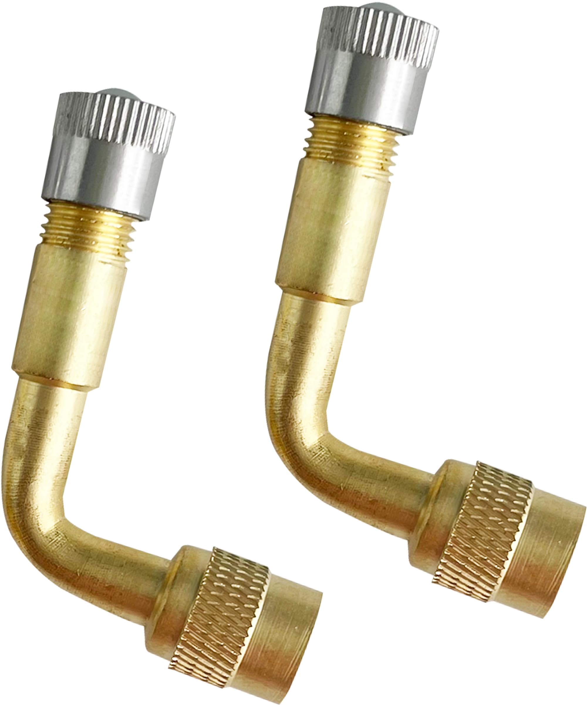 

Kaedear Переходник для изменения угла воздушного клапана Угловой удлинитель Адаптер клапана давления в шинах американского типа KDR-AP21 (Золотой/Г-образный x 2) L-shaped x2