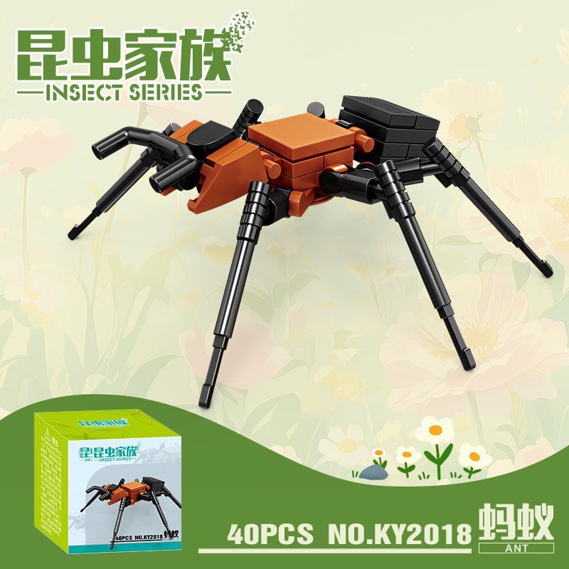 Sada figurek hmyzu a zvířat Mini stavebnice Hračka k sestavení 3D konstruktor Mikro kostičky Hračka pro děti Chlapce 9 až 12 let Dárek