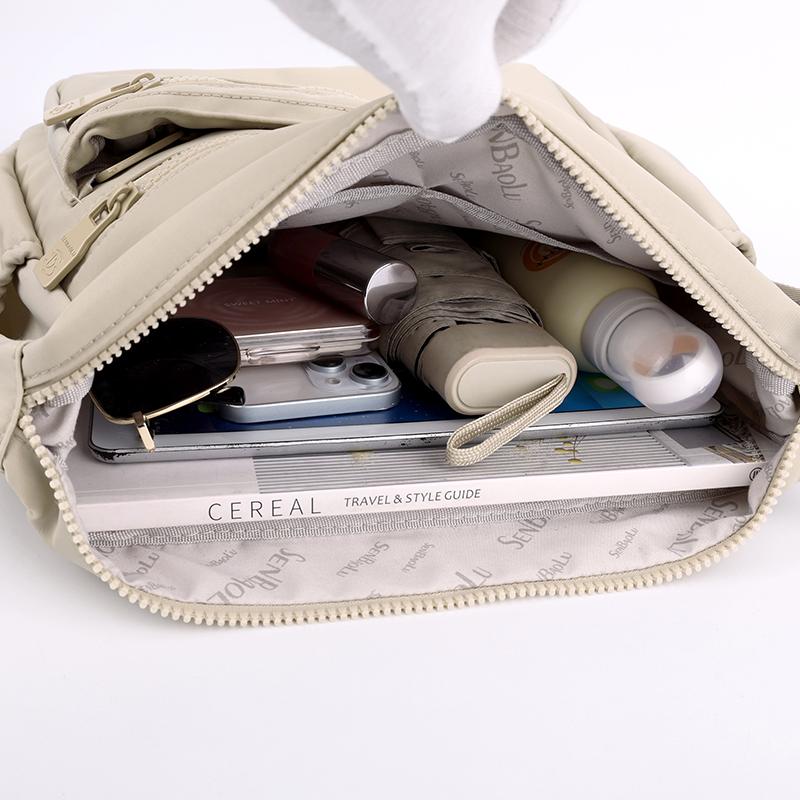 Commuter Shoulder Bag Women's Crossbody Bag Lightweight Water-Repellent Nylon Bag