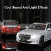 1:24 760LI M8 Sports Car Model Toy Sound Light Doors Opened Pull Back Shock Absorption Diecast Alloy Vehicles Models Kids Gifts