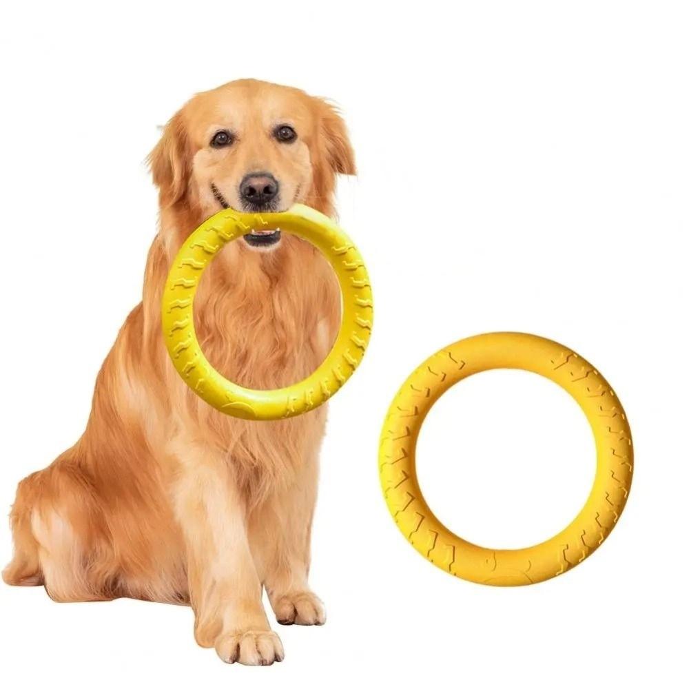 Teeth Cleaning Dog Chew Rings EVA Indestructible Pull Ring Toy Dog Chew Toy  Large Dogs