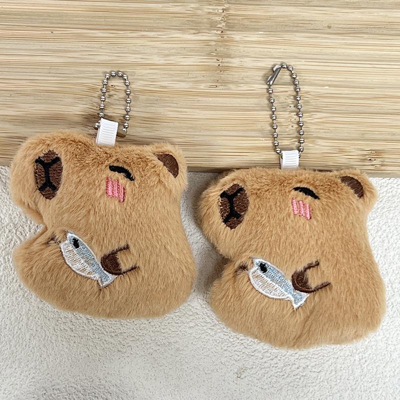 

Милая плюшевая игрушка капибара, кукла-писк, брелок, пушистый, мягкий, кавайный игрушечный рюкзак, сумка, подвеска, очаровательный подарок для детей