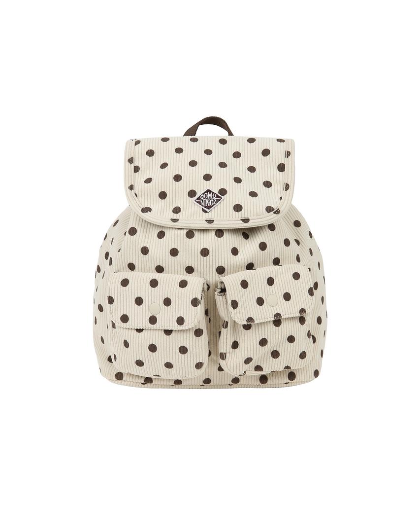 Comoninoz [Cn]Dot Corduroy 2 Pocket Backpack [2 Color]