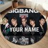 Bigbang Music Custom Name Round Area Rug Carpet Rug For Living Room Bedroom Sofa Playroom Decor Nonslip Floor Mat