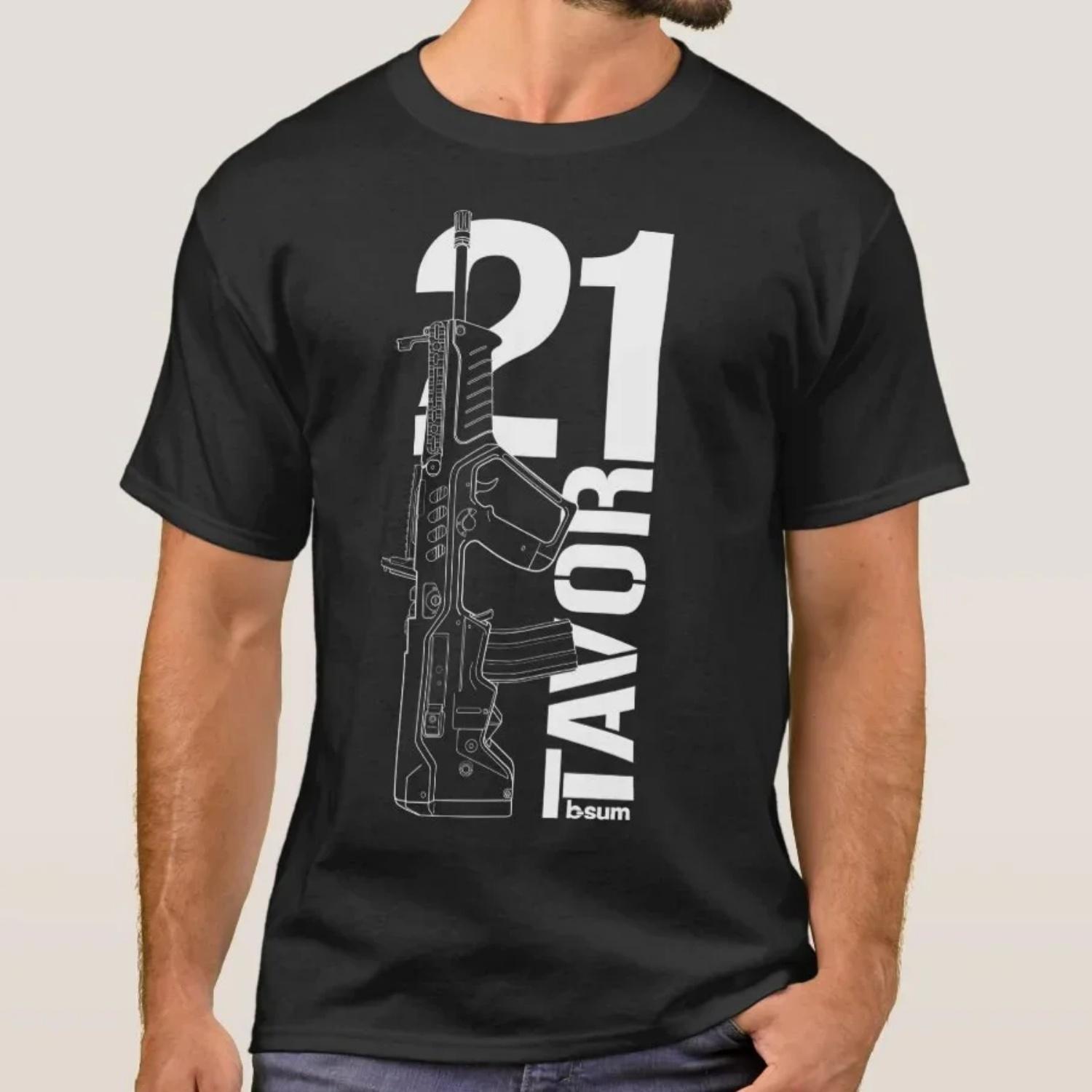 

Israel Elite Special Forces Tavor TAR-21 Assault Rifle T Shirt New 100% Cotton Short Sleeve O-Neck T-shirt Casual Mens Top XXXXXL чорний