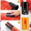 Schiebender Geschenkpapier-Schneider - Präzisions-Papier-Trimmer mit Anti-Klemmen-Design für Weihnachten, Geburtstage, Langlebiges ABS (Orange/Schwarz)