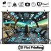 2D Spaceship Cockpit Backdrop Alien Planet & Earth View Photography Background