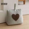 Non Slip Door Wedge Fabric Weighted Stopper, Decorative Interior Stop with Handle, Stopper Handle Anti-collision Non-slip Floor for Home, Office,
