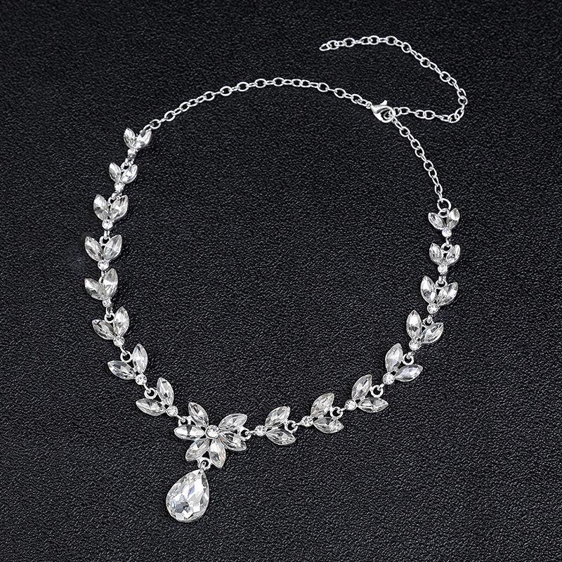 Temperament Bridal Accessories Necklace Set Leaf Shape Dress Dinner Accessories Versatile Premium