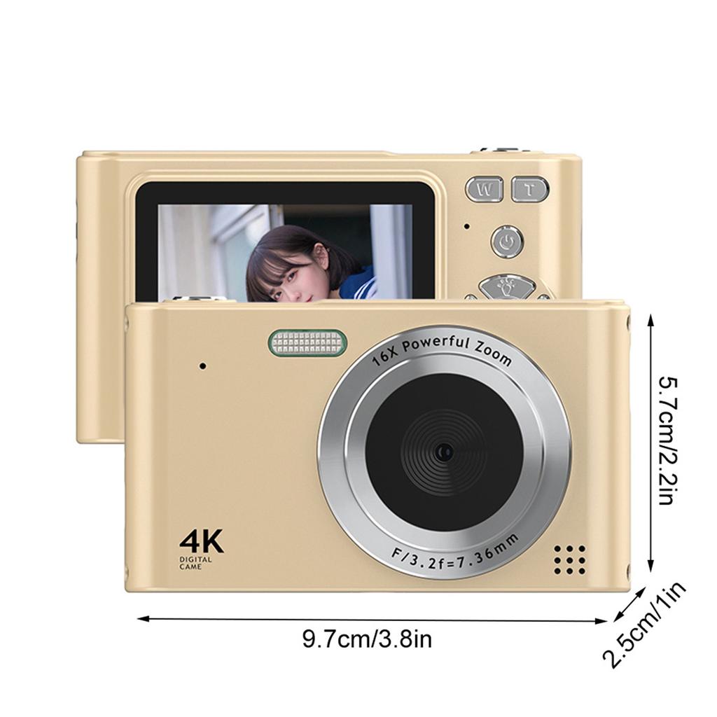 4K Digital Camera Camcorder 48MP Digital Video Camera 2.4 Inch Screen 16X Digital Zoom Anti Shake Face Detection Beauty