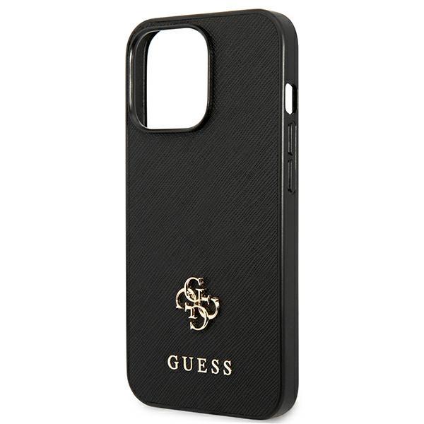 Guess Guhcp13Lps4Mk Iphone 13 Pro / 13 6,1 Czarny/Black Hardcase Saffiano 4G Małe Metalowe Logo