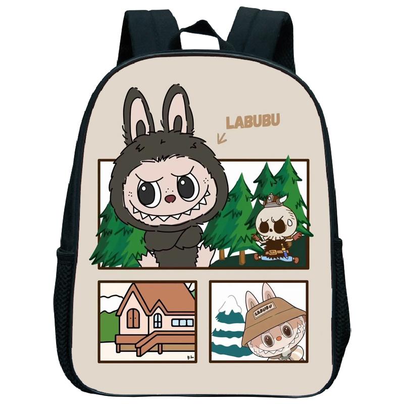 

Labubu The Monsters Дитячий рюкзак для дитячого садка Abubu Дитячі шкільні сумки для хлопчиків дівчаток Сумка для малюка Сумки для дитячих книг Подарунок на день народження 18